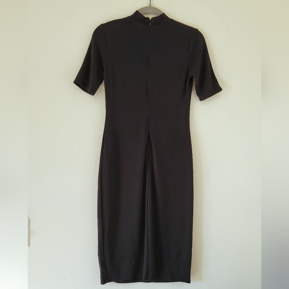 Who What Wear Mock Turtleneck Black Bodycon Dress Size XS - Picture 3 of 5